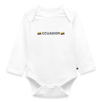 ECUADOR - Baby Bio-Langarm-Body - Weiß - Vorne