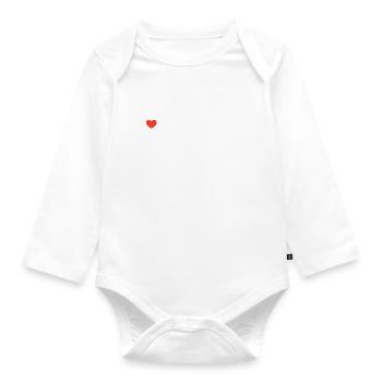 I love my Cardiologist Heart Shirt - Organic Longsleeve Baby Bodysuit - white - Front