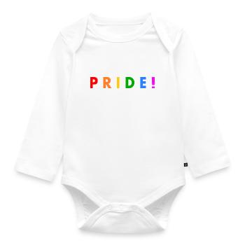 Pride - Baby Bio-Langarm-Body - Weiß - Vorne