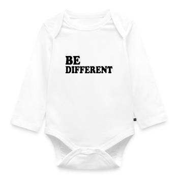 Be different - Baby Bio-Langarm-Body - Weiß - Vorne