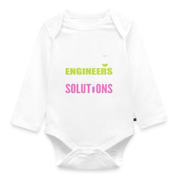 Lustige Ingenieurwesen Chemieingenieur - Baby Bio-Langarm-Body - Weiß - Vorne