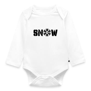 Snow - Organic Longsleeve Baby Bodysuit - white - Front