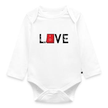 Love On Off - Baby Bio-Langarm-Body - Weiß - Vorne