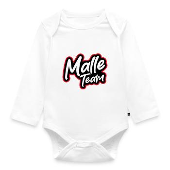 Malle Team - Organic Longsleeve Baby Bodysuit - white - Front