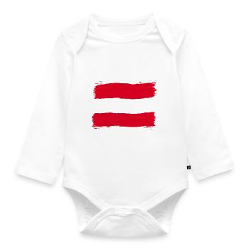 Austria - Organic Longsleeve Baby Bodysuit - white - Front