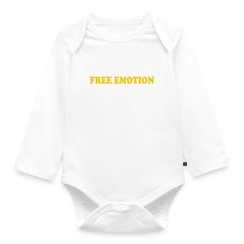 Free emotion - Body Bébé bio manches longues - blanc - Devant