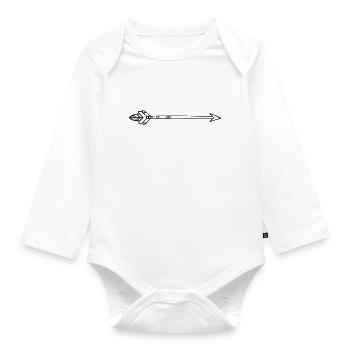 flèche - Body Bébé bio manches longues - blanc - Devant