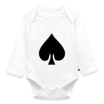 Spades - Organic Longsleeve Baby Bodysuit - white - Front