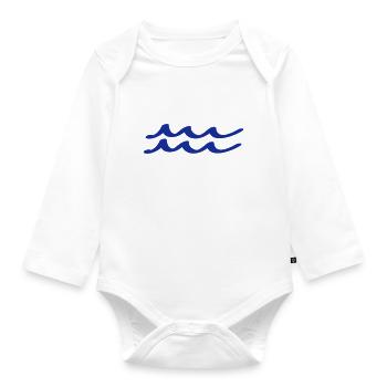 wasser - Baby Bio-Langarm-Body - Weiß - Vorne