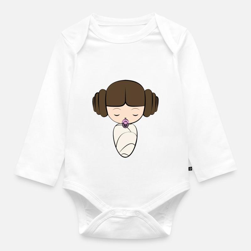 HO_Leia-Bebe - Body Bébé bio manches longues - blanc
