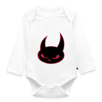 Devil - Organic Longsleeve Baby Bodysuit - white - Front