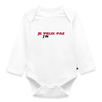 je peux pas j'ai - Body Bébé bio manches longues - blanc - Devant