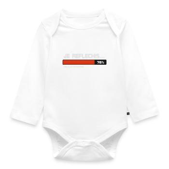 Ich dachte, warten, bitte warten - Baby Bio-Langarm-Body - Weiß - Vorne