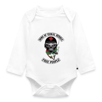 basques bikers design - Baby Bio-Langarm-Body - Weiß - Vorne
