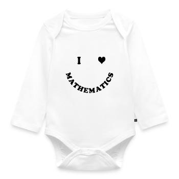 mathematics - Organic Longsleeve Baby Bodysuit - white - Front