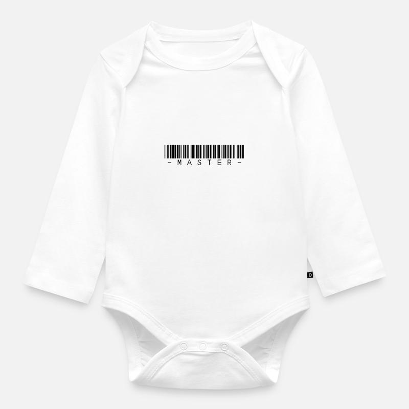 master - Organic Longsleeve Baby Bodysuit - white