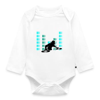 DJ - Baby Bio-Langarm-Body - Weiß - Vorne