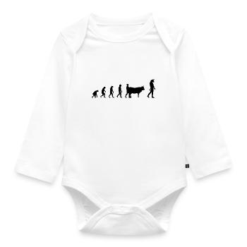 Evolution Mythologie - Organic Longsleeve Baby Bodysuit - white - Front