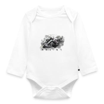 Moto GP - Motorrad Racing - Body Bébé bio manches longues - blanc - Devant