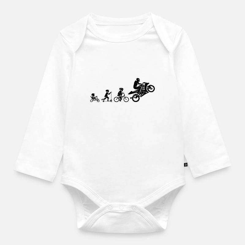 moto - Body Bébé bio manches longues - blanc
