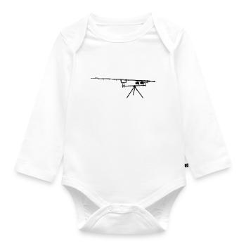 Karpfenangeln / Rod Pod - Baby Bio-Langarm-Body - Weiß - Vorne