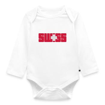 Swiss - Baby Bio-Langarm-Body - Weiß - Vorne
