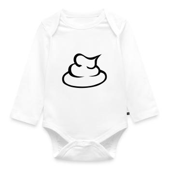 shit trace 15 - Organic Longsleeve Baby Bodysuit - white - Front