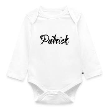 Patrick - Baby Bio-Langarm-Body - Weiß - Vorne