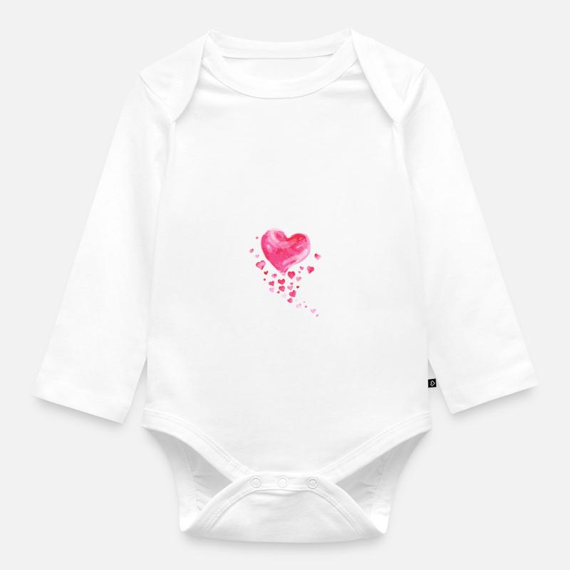 Bichette d'amour - Body Bébé bio manches longues - blanc