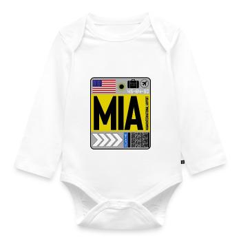 Miami International Florida - Organic Longsleeve Baby Bodysuit - white - Front