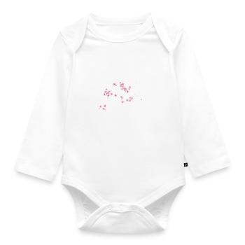 Shiba Inu Fleur de cerisier japonais Sakura - Body Bébé bio manches longues - blanc - Devant