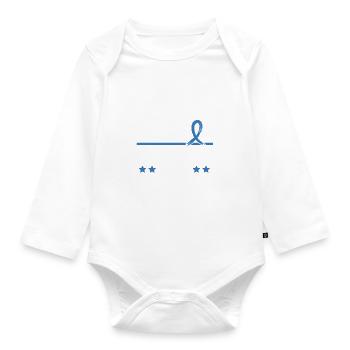 Breast Cancer Support Squad Pink - Organic Longsleeve Baby Bodysuit - white - Front