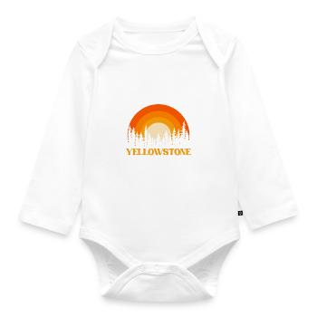 Yellowstone - Baby Bio-Langarm-Body - Weiß - Vorne