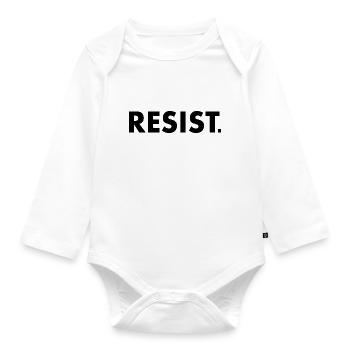 Resist - Organic Longsleeve Baby Bodysuit - white - Front
