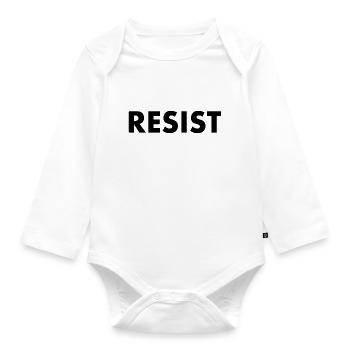 Resist - Organic Longsleeve Baby Bodysuit - white - Front