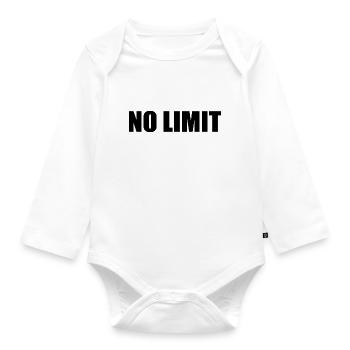 No limit - Organic Longsleeve Baby Bodysuit - white - Front