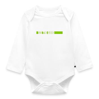 voir la bonne citation - Body Bébé bio manches longues - blanc - Devant