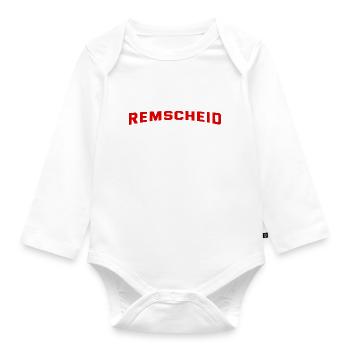 Remscheid Slogan - Deutschland - NRW - Baby Bio-Langarm-Body - Weiß - Vorne