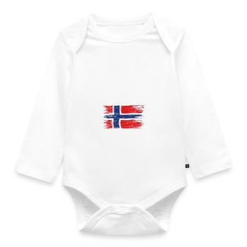HARDANGER - Angel Tour Norway customizable - Organic Longsleeve Baby Bodysuit - white - Front