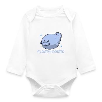 Floaty Potato Manatee Marine Marine Biologist - Organic Longsleeve Baby Bodysuit - white - Front
