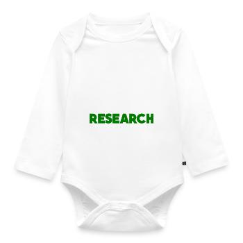 Je ne socialise qu’à des fins de recherche 2 - Body Bébé bio manches longues - blanc - Devant
