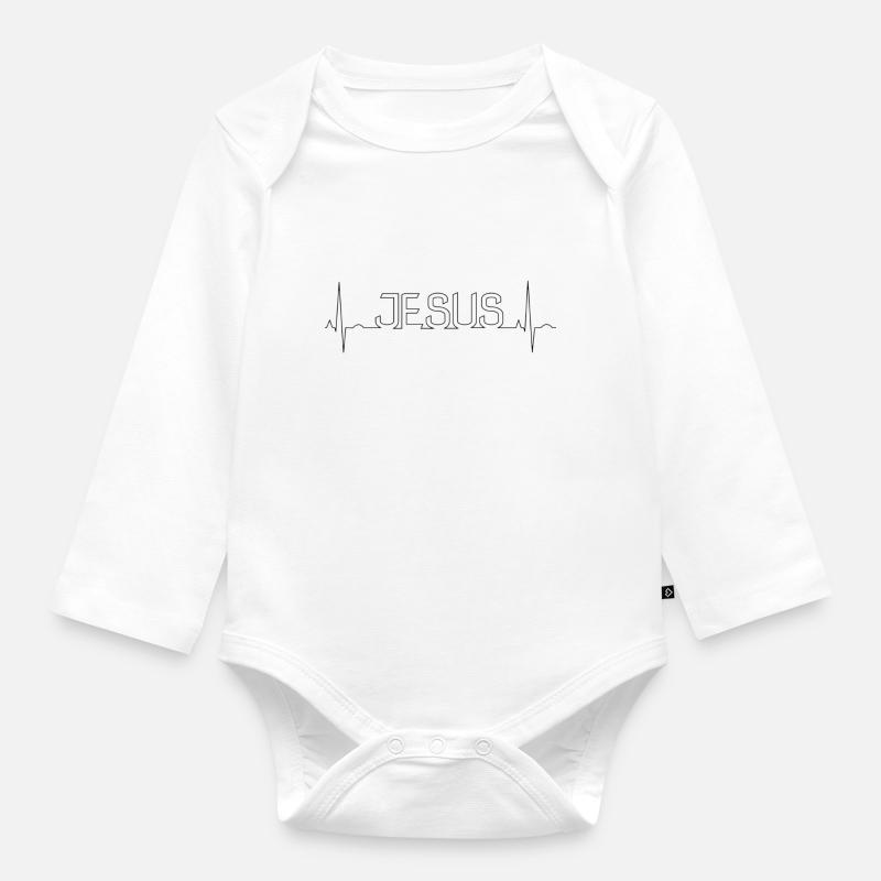 Jésus - Body Bébé bio manches longues - blanc