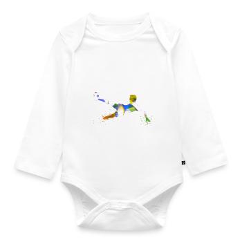 Soccer ,Soccer Soccer, Soccer masculin,graffiti - Body Bébé bio manches longues - blanc - Devant