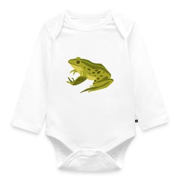 Meerestiere - Baby Bio-Langarm-Body - Weiß - Vorne