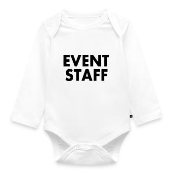 Event staff - Baby Bio-Langarm-Body - Weiß - Vorne