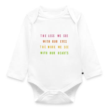 Lustiger Optiker - Baby Bio-Langarm-Body - Weiß - Vorne