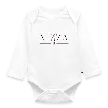 Nice Riviera Flair T-Shirt - Organic Longsleeve Baby Bodysuit - white - Front