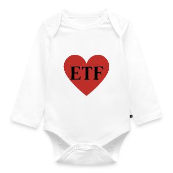 ETF Herz - Baby Bio-Langarm-Body - Weiß - Vorne