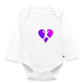 Fitness Running Jogging Joggen Cross Country Runni - Body Bébé bio manches longues - blanc - Devant