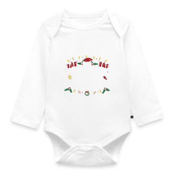 Le plus susceptible de pleurer à la fin de Noël - Body Bébé bio manches longues - blanc - Devant